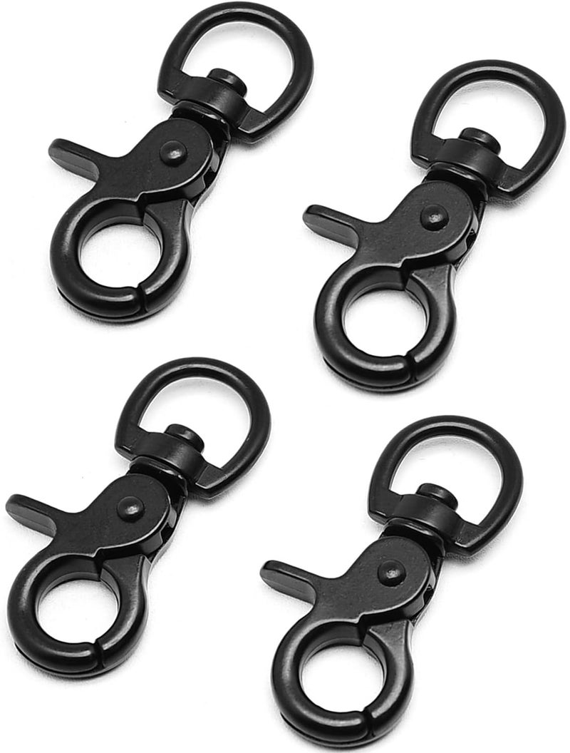 Surf turtle 4 PCS Snap Hook Zinc Alloy Black Key Chain Door Lock Pets Cage Hook Belt Clip for Pet Collars, Dog Traction Rope - Image 1